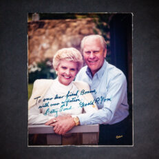 Signed photograph of President Gerald R. Ford and Betty Ford, inscribed to Bonnie Swearingen.
