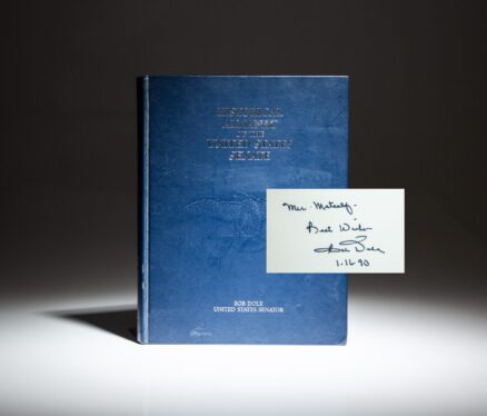 Signed first edition of Historical Almanac of the United States Senate by Senator Bob Dole.