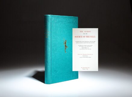 First edition of The Search for the Source of the Nile, edited by Donald Young, featuring the collection of and a preface by Quentin Keynes.