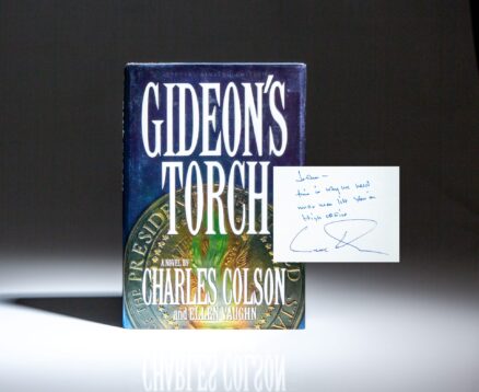 Signed limited edition of Gideon's Torch by Charles Colson and Ellen Vaughn, inscribed to Attorney General John Ashcroft.