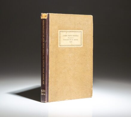From the library of the recipient of the award, Edward Dean Adams, the John Fritz Gold Medal, presented for "outstanding scientific or industrial achievements."