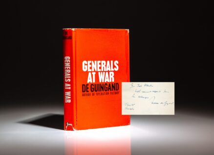 Inscribed first edition of Generals At War by Major-General Sir Francis "Freddie" De Guingand, chief of staff to Field Marshall Bernard Montgomery.