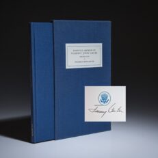 Limited edition of the Farewell Address of President Jimmy Carter, signed on the title page.