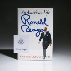 First edition, first printing of An America Life by President Ronald Reagan, signed on his presidential bookplate.