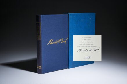 Signed limited edition of Gerald R. Ford's autobiography, A Time To Heal.