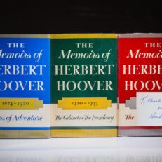 The Memoirs of Herbert Hoover, signed edition. Fine dust jackets.