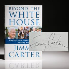 Signed first edition, first printing of Beyond The White House by Jimmy Carter.