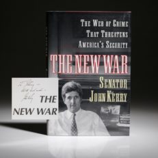 The New War by Senator John Kerry, signed first edition.