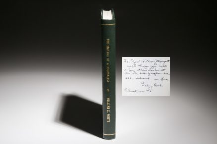 The Making of a journalist by William White, inscribed by Lady Bird Johnson to Jack Valenti.