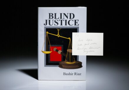 Blind Justice, signed by Benzhair Bhutto.