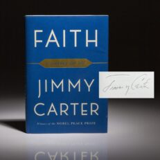 Signed first edition of Faith: A Journey for All by President Jimmy Carter.