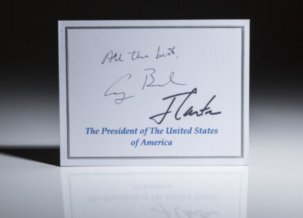 Presidential Bookplate signed by George H.W. Bush and Jimmy Carter.