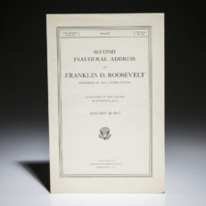 Second Inaugural Address Of Franklin D. Roosevelt, published in 1937 by the 75th Congress.