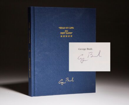 Signed limited edition of Read My Lips: No New Taxes by President George H.W. Bush.