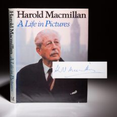 First edition of A Life In Pictures, signed by former British Prime Minister Harold Macmillan.