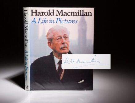 First edition of A Life In Pictures, signed by former British Prime Minister Harold Macmillan.