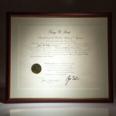 Scarce presidential appointment from George W. Bush and Attorney General John Ashcroft, appointing John W. Gillis of California as the Director of the Office for Victims of Crime.