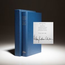 The signed limited edition of Living History by Hillary Clinton, from the publishers presentation copies.