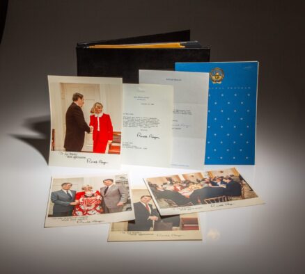 Ronald Reagan - A collection of signed photographs, inaugural programs, letters and documents from the archive of White House Special Assistant Sue Mathis-Richard.