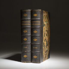 First Danish edition of Den Store Krig, The Great War, by Winston Churchill, in two deluxe three quarter leather bound volumes.