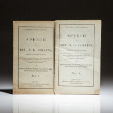 Two pamphlets by Revered N.G. Collins on the Intellectual Condition of the South compared with the North and its bearing on the present rebellion