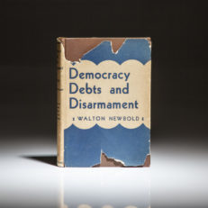 First edition of Democracy Debts and Disarmament by Walton Newbold