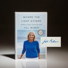 Signed first edition, first printing of Where The Light Enters by Jill Biden.