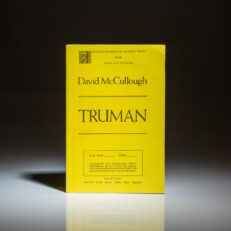 An Advance Reader's Proof Copy of Truman by David McCullough.