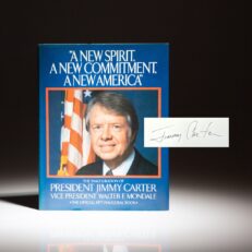 First edition of the Inaugural Book of President Jimmy Carter, signed on the title page.