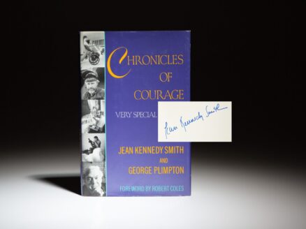 Signed first edition of Chronicles of Courage: Very Special Artists by Jean Kennedy Smith.