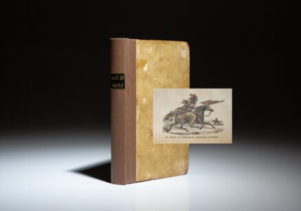 First edition of Tales Of Travels West Of The Mississippi by Solomon Bell, published in 1830, the first juvenile book about the region west of the Mississippi and specifically, the Lewis and Clark Expedition. This copy is lacking the map.