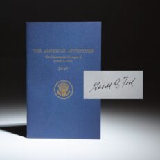 A scarce signed copy of The American Adventure, inscribed by President Gerald R. Ford.