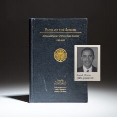 The Faces Of The Senate: A Pictorial Directory of United States Senators 1789 - 2005, featuring the new senator from Illinois, Barack Obama.