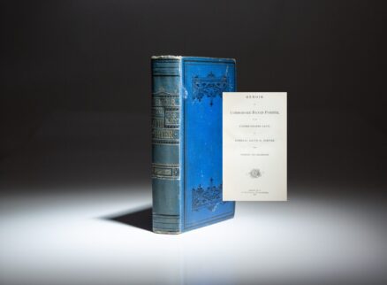 First edition of the Memoir of Commodore David Porter, a biography written by his son, Admiral David D. Porter and inscribed by Admiral Porter's son.