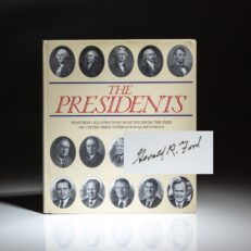 First edition of The Presidents by Bill Harris, signed by former President Gerald R. Ford.