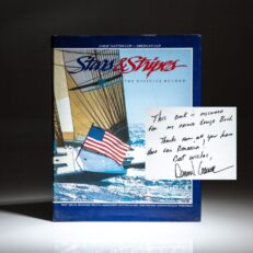 Presentation copy of Stars & Stripes: The Official Record, inscribed by award winning American yachtsman, Dennis Conner to President George H.W. Bush.