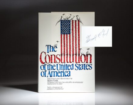 First edition of The Constitution of the United States of America, signed by former President Gerald R. Ford.