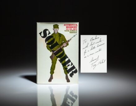 First edition of Soldier by Lieutenant Colonel Anthony Herbert, signed by the author.