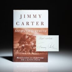 First edition of Sources of Strength, signed by President Jimmy Carter.