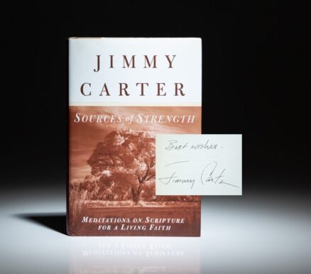 First edition of Sources of Strength, signed by President Jimmy Carter.