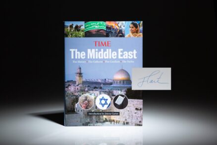 The Middle East from the editors of Time magazine, with an introduction by President Jimmy Carter. This book is signed by Jimmy Carter on his introduction.