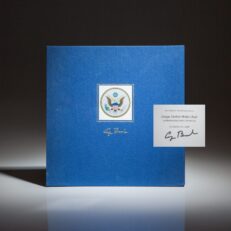 Signed limited edition of A Photographic Profile by White House photographer, David Valdez. Signed by President George H.W. Bush.