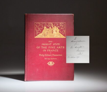 Presentation copy of The Present State of the Fine Arts in France, from Queen Victoria to her daughter, Princess Louise.