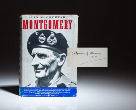 First German edition of Montgomery by Alan Moorehead, signed by Field Marshall Montgomery.