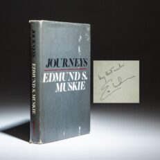 Signed first edition of Journeys by former Secretary of State, Edmund S. Muskie.