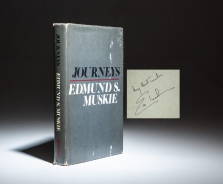 Signed first edition of Journeys by former Secretary of State, Edmund S. Muskie.