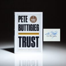 First edition of Trust: America's Best Chance, signed by Pete Buttigieg.