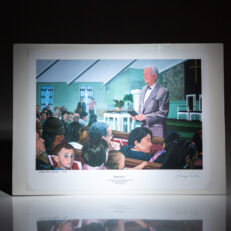 Limited edition print of Hospitality: Sunday School with President Jimmy Carter, signed by the artist and President Carter.