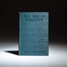 First edition, first printing of This Side of Paradise by F. Scott Fitzgerald.