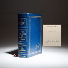 Signed limited edition of The Memoirs of Richard Nixon, signed by President Richard Nixon.